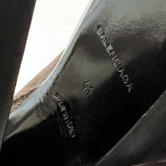 Balenciaga High Heel Booties Brown Suede Black Platform 41 - Picture 9 of 11